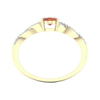 Imperijalni dragulj 10k žuto zlato ovalni rez madeira citrine ct tw dijamantski modni prsten