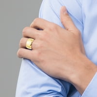Karatni polukružni prsten od žutog zlata, veličine 9,5