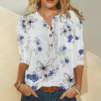 Modne ženske majice srednje duljine s printom s ovratnikom, Ležerne široke košulje, majice na rasprodaji
