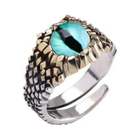 Prstenovi za muškarce, Darovi za Očev dan, srebrni Vintage prsten s otvorenim okom, prilagođeni prsten za nakit, najbolji pokloni