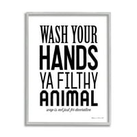 Operi ruke, smiješna kupaonica s prljavim životinjama, 30, dizajn Stephanie vorkman marrott