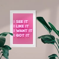 Wynwood Studio tipografija i citati uokvireni otisci zidnih umjetničkih umjetnosti 'Vidi like wante Got it' Motivacijske citate i