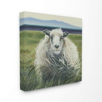 Stupell Home Decor Ovce u pašnjaku vjetroelektrana Slikanje životinja Slikanje platna zidna umjetnost prema trećim i zidovima