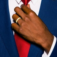 Karatni polukružni prsten od žutog zlata, veličine 8,5