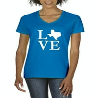 Običan-to je dosadno-Ženska majica s izrezom u obliku slova U i kratkim rukavima, do ženske veličine od 3 inča - Zastava Teksasa