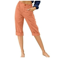 Ženske Capri Aussie Plus size ženske široke široke hlače ravne hlače visokog struka casual hlače