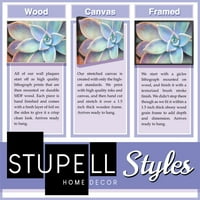 Stupell Industries Michigan uzorka siva američka državna dizajnerska platna zidna umjetnost Ziwei Li
