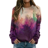 Ženska ležerna majica s printom u donjem rublju dukserica s dugim rukavima ležerni pulover gornji dio