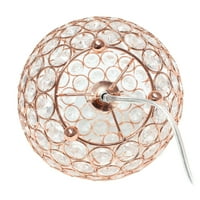 8 moderna metalna kristalna okrugla sfera, glamurozna stolna svjetiljka od 8, ružičasto zlato