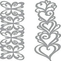 Marke za oblikovanje kotača-obrubi u obliku srca i leptira