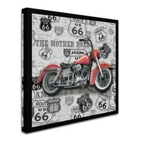 Zaštitni znak likovna umjetnost 'Vintage motocikli na cesti 6' platno umjetnost Jean Plout