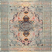 Otrcani perzijski tepih-trkač iz 2 ' 6 6', Siva
