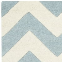 Ručno tkani tepih od plave Bjelokosti u boji 9715