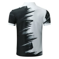 Muška majica s izrezanim mišićima u obliku slova u, ležerna majica kratkih rukava za vježbanje u teretani, Crna, uh