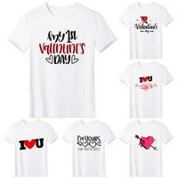 Muške grafičke majice za Valentinovo, košulja uobičajenog kroja za muškarce i dječake