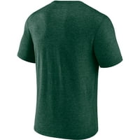Muška zadivljujuća odjeća Heathed Green Michigan State Spartans Retro Arc Tri-Blend majica