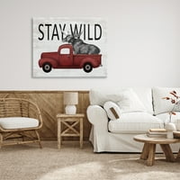 Stupell Industries ostaju divlji loose Antique Crveni kamion grafičke umjetničke galerije zamotano platno zidna umjetnost, dizajn