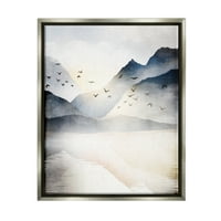 Planinsko jezero stupella priroda Divljina pejzažno slikarstvo Sivi plovak uokvireni umjetnički tisak zidna umjetnost