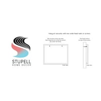 Stupell Industries vijugavi put daleki seoski poljoprivredni grad Grafička umjetnost crna uokvirena umjetnička print zidna umjetnost,