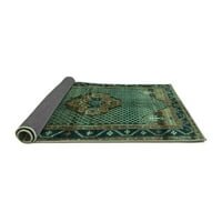Tradicionalni unutarnji tepisi, Okrugli Perzijski tirkizno plavi, 4 inča
