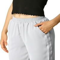 Jedinstveni prijedlozi ženske ošišane hlače s kontrastnim bočnim prugama do gležnja i elastičnim pojasom