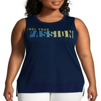 Ženska majica s aktivnim grafičkim uzorkom za mišiće veličine plus, samo moje veličine