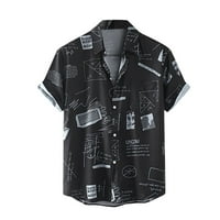 Muške majice Ležerne moderne modne majice s kratkim rukavima s kratkim rukavima ležerna majica s printom