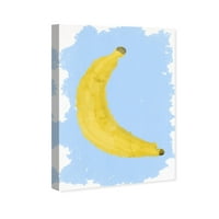 Na platnu ispisuje voće banana - plavo, žuto