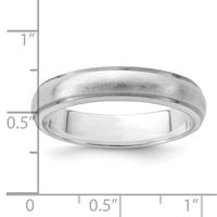Zaručnički prsten od bijelog srebra sa satenskom završnom obradom