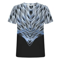 Cool apstraktne majice s printom za muškarce labavog kroja šarene grafičke modne majice kratkih rukava s okruglim vratom ležerna