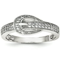 Dizajnerski prsten s kopčom od srebra presvučen rodijem proizveden u Kini-nakit; NBC