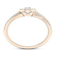Zaručnički prsten od 12-karatnog dijamanta od 10-karatnog žutog zlata s uvijenim drškom od 10 karata