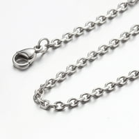 Ogrlica od lanca od nehrđajućeg čelika od 10-100 u srebrnoj ili crnoj boji