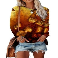 Ženska majica s printom mjehurića piva majica s dugim rukavima ženska labava bluza od tunike ležerna Majica U Stilu Oktoberfesta