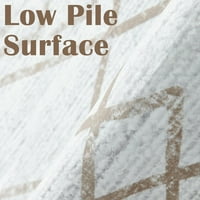 Moderni tepih mekana kuhinjska prostirka unutarnja prostirka podna obloga s geometrijskim printom Sklopivi tanki tepih neklizajući