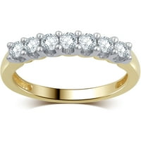7-karatni dijamantni zaručnički prsten od 10-karatnog žutog zlata