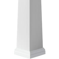 Ekena Millwork 24 W 10'H Obrtsman Klasični kvadratni konus, glatka stupa, toskanska kapital i toskanska baza