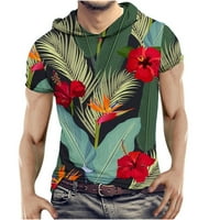 Muška majica kratkih rukava s kratkim rukavima, ljetna majica s havajskim printom od 3 inča, ležerna sportska majica Na plaži, bluza