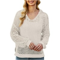 Ženski pleteni džemperi dugih rukava jednobojni modni vrećasti Slatki džemperi za slobodno vrijeme topovi ležerni vanjski otvoreni