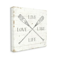 Décor Decor Live Love Lake Life Oars Oars Country Word Dizajn platna zidna umjetnost Daphne Brissonnet