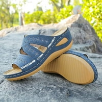 Ženske sandale s klinovima u A-listi, Ležerne ljetne sandale na platformi, udobne japanke s otvorenim prstima, prodaja ljetnih popusta