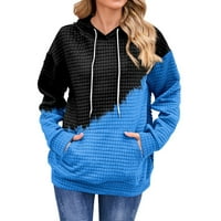 Ženska ležerna majica s kapuljačom s okruglim vratom s odgovarajućim printom dugih rukava široki pulover s kapuljačom s kapuljačom