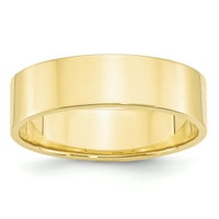 Primarno zlato, karatno žuto zlato, lagani ravni prsten, veličina 13,5