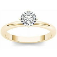 Carat T.W. Dijamantni pasijans 14KT zaručnički prsten od žutog zlata