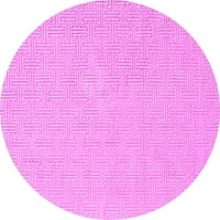 Moderni unutarnji tepisi, Okrugli, Jednobojni, ružičasti, promjera 8 inča