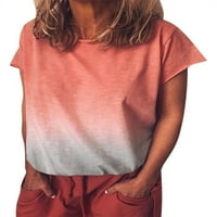 Ženske Ležerne bluze s gradijentnim uzorkom s okruglim dekolteom;