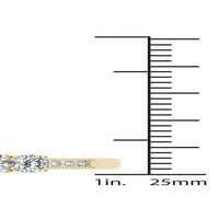 Carat T.W. Dijamantni tri-kameni zaručnički prsten od 14KT žutog zlata