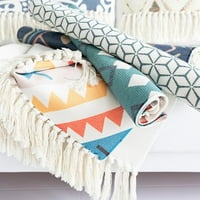Prozirna podna prostirka, moderna udobna tapiserija ukrasna deka za spavaću sobu, dnevni boravak, tkani tepih s resicama, prostirka