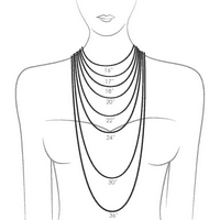 Ogrlica s lancem od srebra od srebra, 16 ”do 24”, ženska, unisex