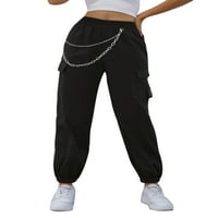 Ženske teretne hlače za joggingialand Casual hlače s elastičnim strukom za planinarenje, vježbanje, sportske hlače za slobodno vrijeme,
